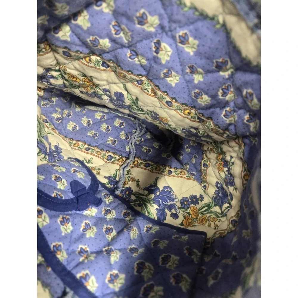 Vntg Floral  Backpack Blue
